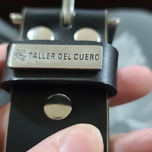 Taller Del CuerpMen's Black Leather Belt Size 40 - Picture 8 of 8